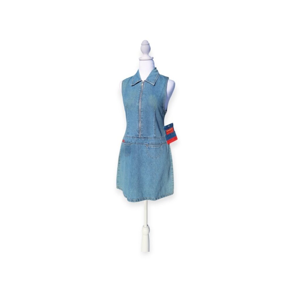 Vintage Denim Mini Dress | Squeeze Jeans | Size Large